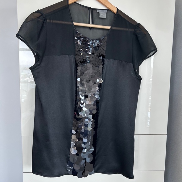 Ann Taylor Sequins  Satin Blouse - Picture 2 of 5